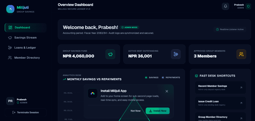 Milijuli App Preview